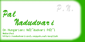 pal nadudvari business card